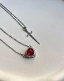 گردنبند ست مدل قلب و شمشیر