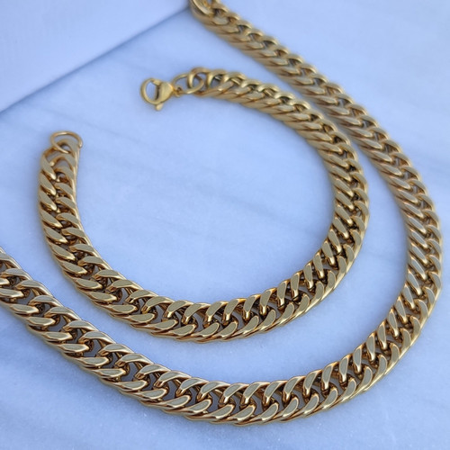 ست گردنبند و دستبد کارتیر استیل اصل