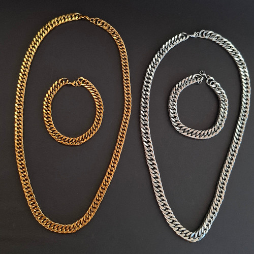 ست گردنبند و دستبد کارتیر استیل اصل