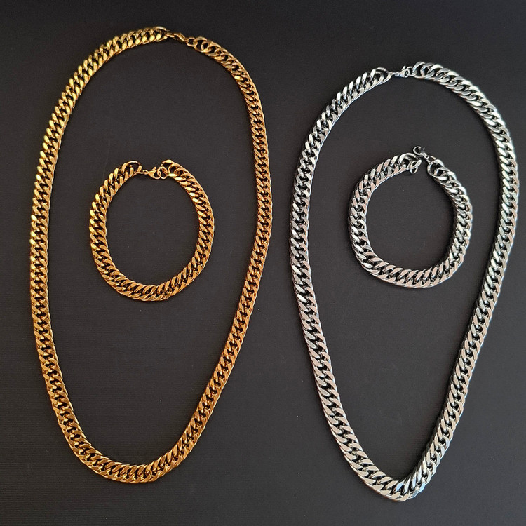 ست گردنبند و دستبد کارتیر استیل اصل