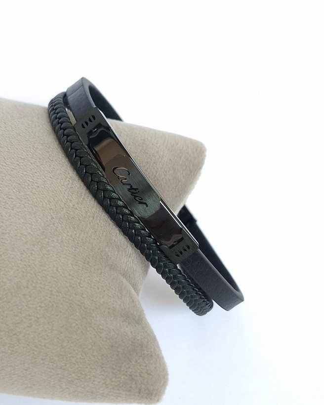 دستبند چرم ۲ تیکه